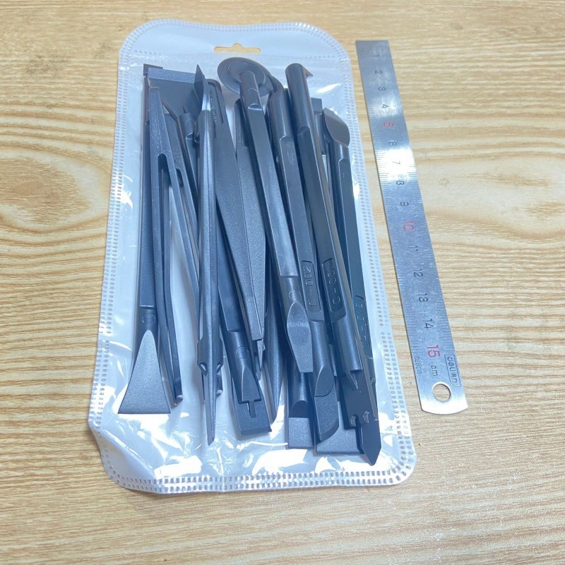 Antistaatilised plastist kangpintsetid 14 ühes hooldustööriist elektroonikatehase musta otsaga laia suuga klambriga ülikond