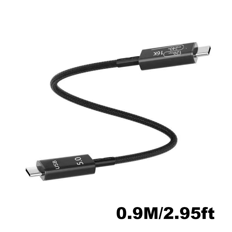 Kõik-ühes C-tüüpi kaabel Thunderbolt 5 andmekaabel 120G edastus 16K 24/7 240W Ühildub Thunderbolt 4 ja Thunderbolt 3-ga