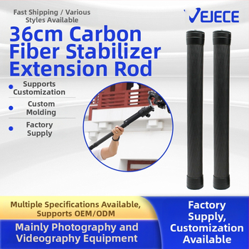 Anglies pluošto šaudymo prailginimo strypas 36 cm sportinės kameros pagalbinis mobiliojo telefono šaudymo stabilizatoriaus prailginimo strypas