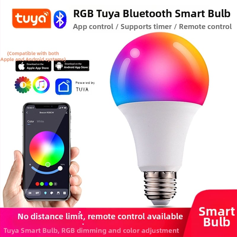 LED pametna žarulja koja mijenja boju, RGB žarulja E27 s vijčanim grlom, moderna višebojna atmosferska RGB žarulja s podesivom bojom
