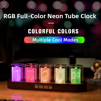 E-kaubanduse kuummüügis olev Amazon RGB Pseudo-Nixie torukell, töölaua loominguliste kaunistustega digitaalkell
