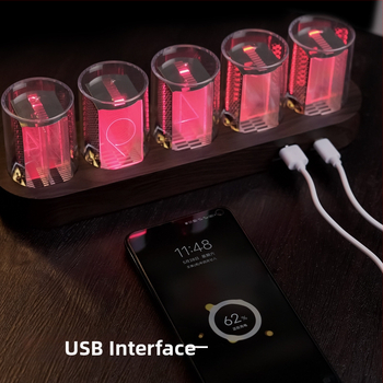 E-kaubanduse kuummüügis olev Amazon RGB Pseudo-Nixie torukell, töölaua loominguliste kaunistustega digitaalkell