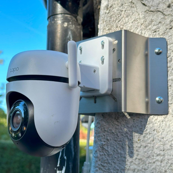 Uzraudzības LED sienas apgaismojuma saules paneļa kamerai universāls stūra kronšteins no nerūsējošā tērauda