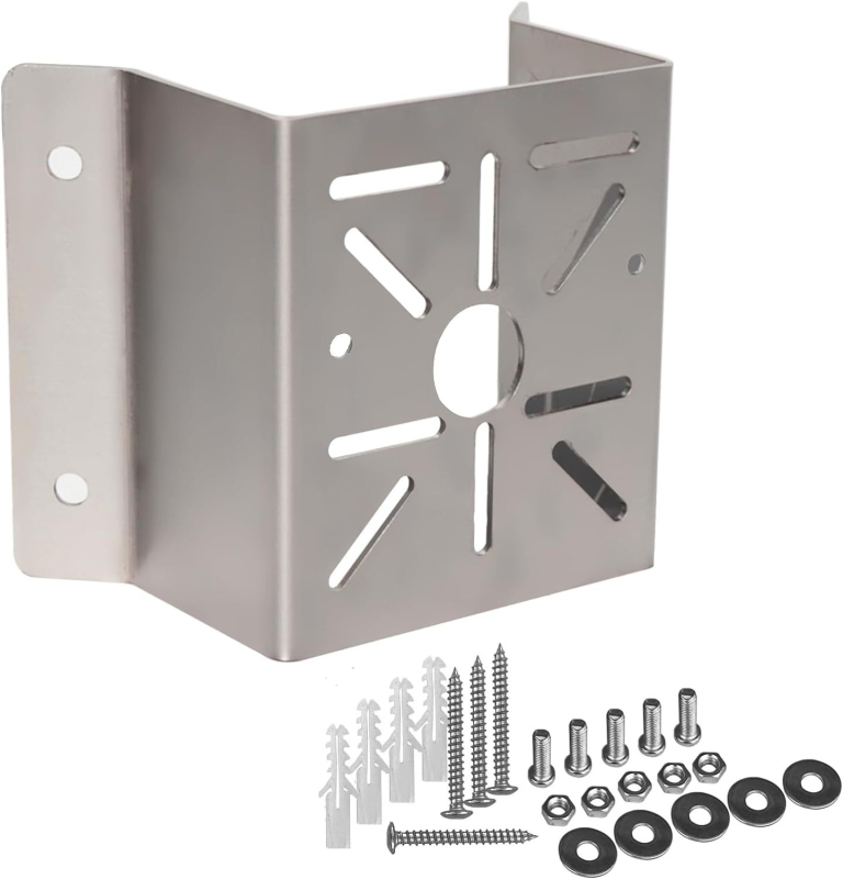 Uzraudzības LED sienas apgaismojuma saules paneļa kamerai universāls stūra kronšteins no nerūsējošā tērauda