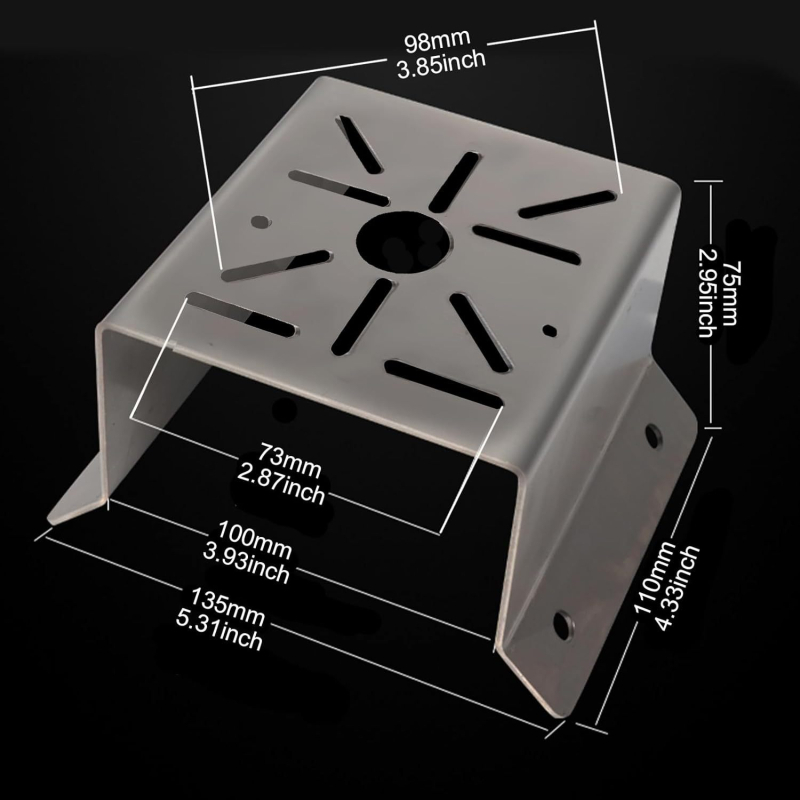 Uzraudzības LED sienas apgaismojuma saules paneļa kamerai universāls stūra kronšteins no nerūsējošā tērauda
