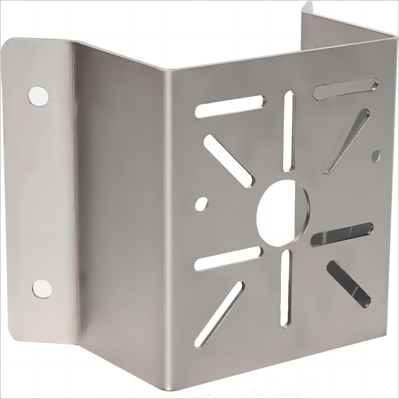 Uzraudzības LED sienas apgaismojuma saules paneļa kamerai universāls stūra kronšteins no nerūsējošā tērauda