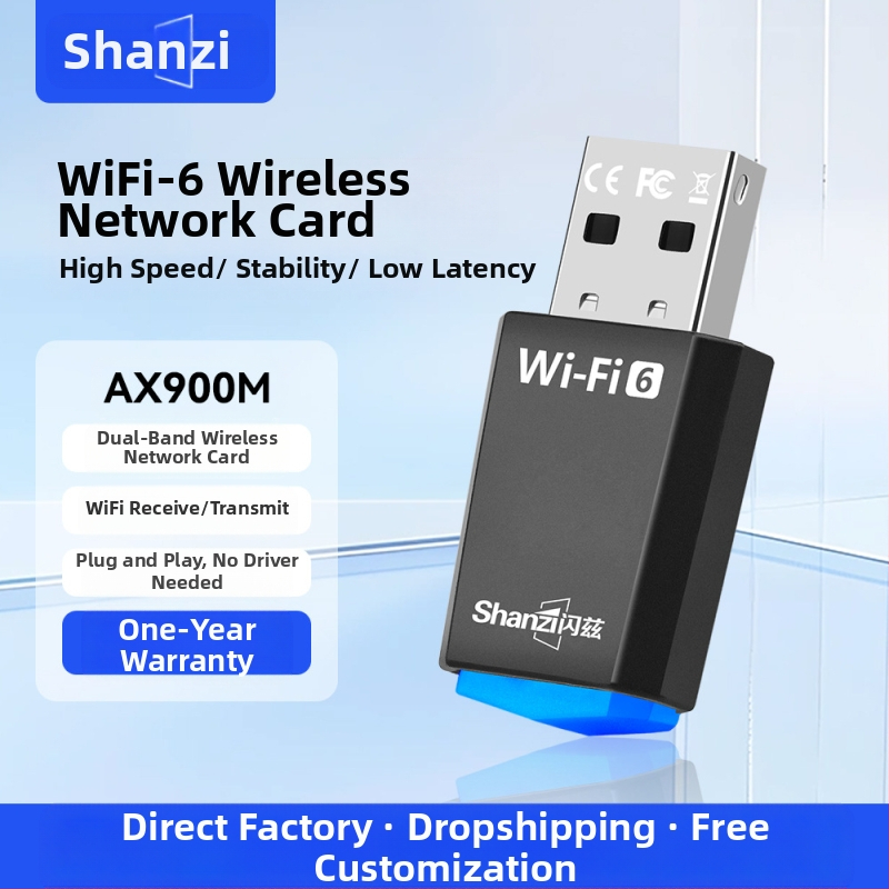 Flash 5G divjoslu bezvada 900M bezvadu tīkla karte WiFi6 galda datora USB bezvadu WiFi uztvērējs raidītājs