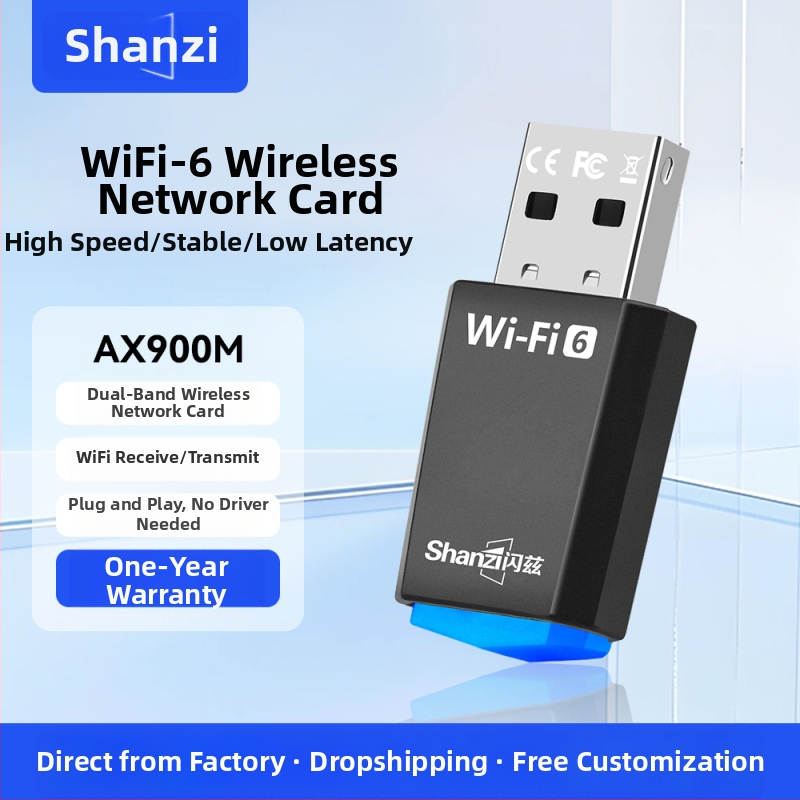 Placă de rețea wireless Flash 5G dual-band, fără unitate, 900M, WiFi6, computer desktop, receptor și transmițător WiFi wireless USB