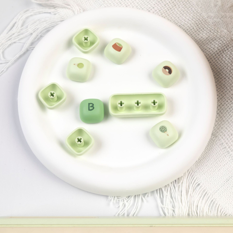 „Mog Steamed Bun“ klavišų dangtelių žalias deserto rinkinys, Pbt sublimacijos klavišų dangtelių padalintos vietos 7U papildymas