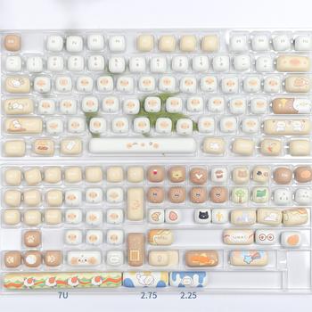 MOG garuose virtos duonos raktų dangtelio maišelis, didelis, pilnas PBT sublimacijos raktų dangtelio atskirų tarpų, 7u priedas