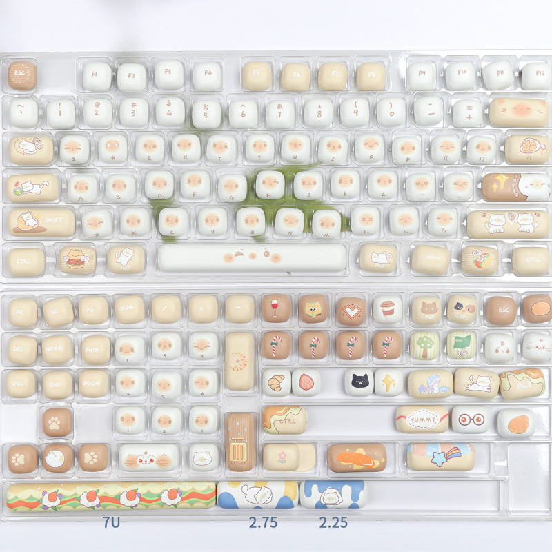 MOG garuose virtos duonos raktų dangtelio maišelis, didelis, pilnas PBT sublimacijos raktų dangtelio atskirų tarpų, 7u priedas