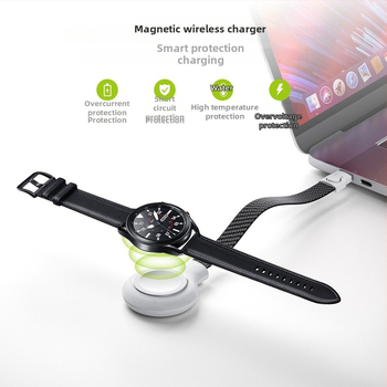 Bonoa magnetilise köiega juhtmevaba laadija, mis ühildub Samsung Galaxy Watchiga ja millel on kiire magnetiline laadimine.