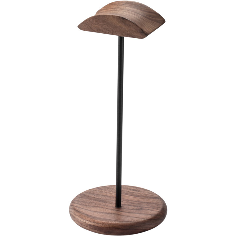 Kõrvaklappide kronstein, must pähklipuust täispuidust kõrvaklappide alus, peakomplekt, puidust kõrvaklappide alus, lihtne riputusriiul