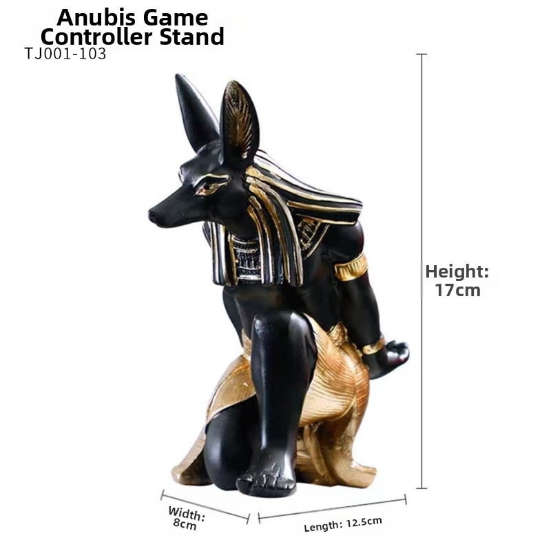 Kreatív Anubis Kutya Isten Mobil Játékvezérlő Állvány Bortartó Kézműves Asztali Dekorációs Díszek