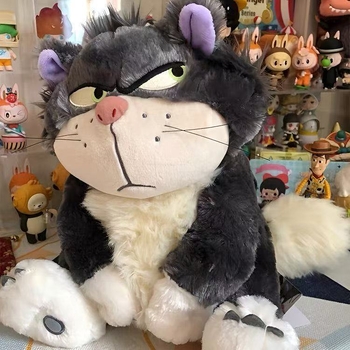 Vicces Lucifer macskababája, paródiás, dühös macskababa, macskapárna, plüss medál, ajándék