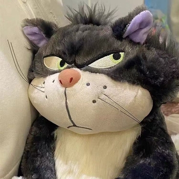Αστεία κούκλα γάτας του Εωσφόρου, παρωδία θυμωμένης κούκλας γάτας, βελούδινο μαξιλάρι γάτας, δώρο μενταγιόν