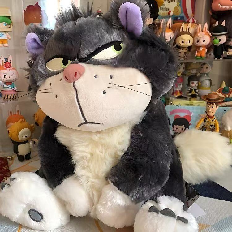 Vicces Lucifer macskababája, paródiás, dühös macskababa, macskapárna, plüss medál, ajándék