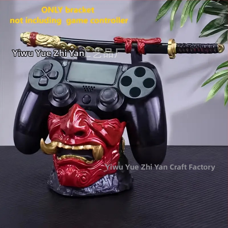 Határokon átnyúló új termék Halloween gyantaszobor díszek kétrészes készlet Ghost Swordsman PS4 vezeték nélküli vezérlő és mobiltelefon-tartó