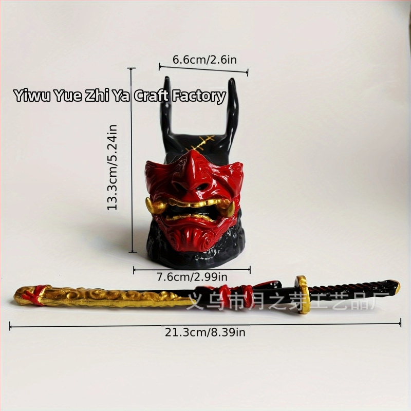 Határokon átnyúló új termék Halloween gyantaszobor díszek kétrészes készlet Ghost Swordsman PS4 vezeték nélküli vezérlő és mobiltelefon-tartó