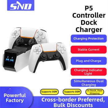 PS5 mängukontrolleri kahekordne laadimisalus P5 käepidemega kiirlaadija P5 käepidemega laadija Type-C