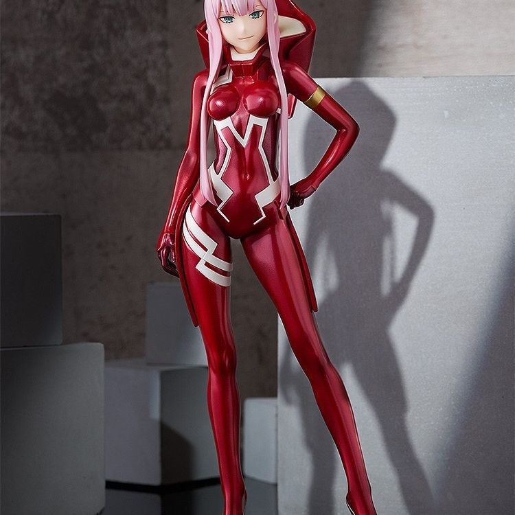 Új Zero Two Franxx Team Popup02 Vezetői Ruha Gyönyörű Lány Figura Könyvespolc Alváz Dísz Játék