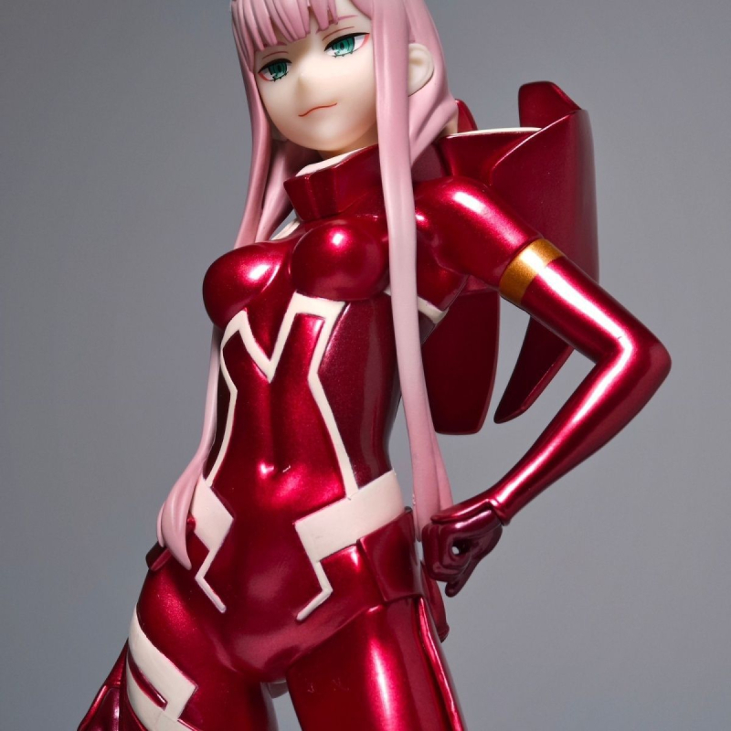 Új Zero Two Franxx Team Popup02 Vezetői Ruha Gyönyörű Lány Figura Könyvespolc Alváz Dísz Játék