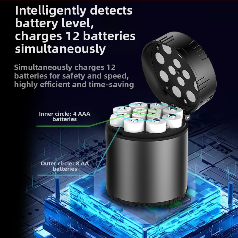 № 5 № 7 Акумулаторна литиева батерия с постоянно напрежение 1.5V 12 зарядни устройства в склад Издръжливо зареждане с вградено зарядно устройство AA
