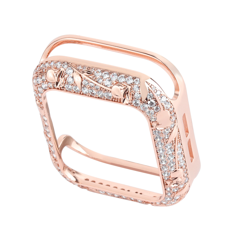 Sobib Apple Watch 34567/Se metallist vaskkaitseümbrisega Apple 8. põlvkonna Tulip Diamond kellaümbrisraamiga