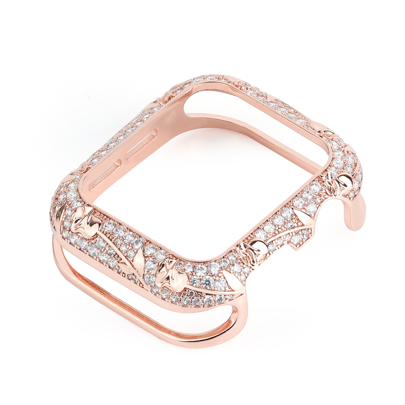 Sobib Apple Watch 34567/Se metallist vaskkaitseümbrisega Apple 8. põlvkonna Tulip Diamond kellaümbrisraamiga