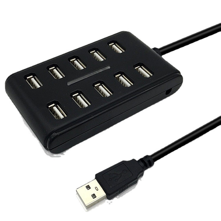 USB dokkimisjaam USB2.0HUB 10 jaoturiga kaherealine 10 USB2.0 jaoturiga avatud pesaga
