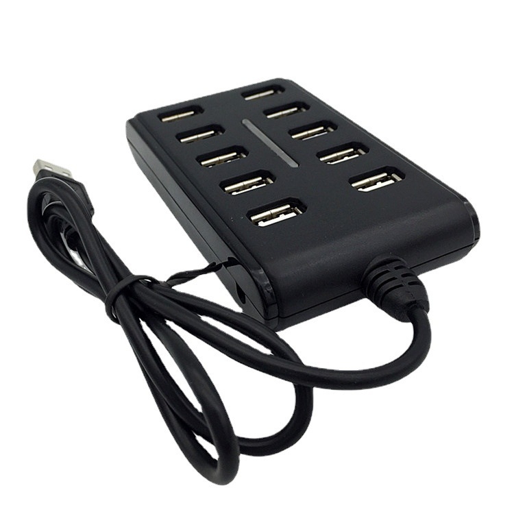 USB dokkimisjaam USB2.0HUB 10 jaoturiga kaherealine 10 USB2.0 jaoturiga avatud pesaga