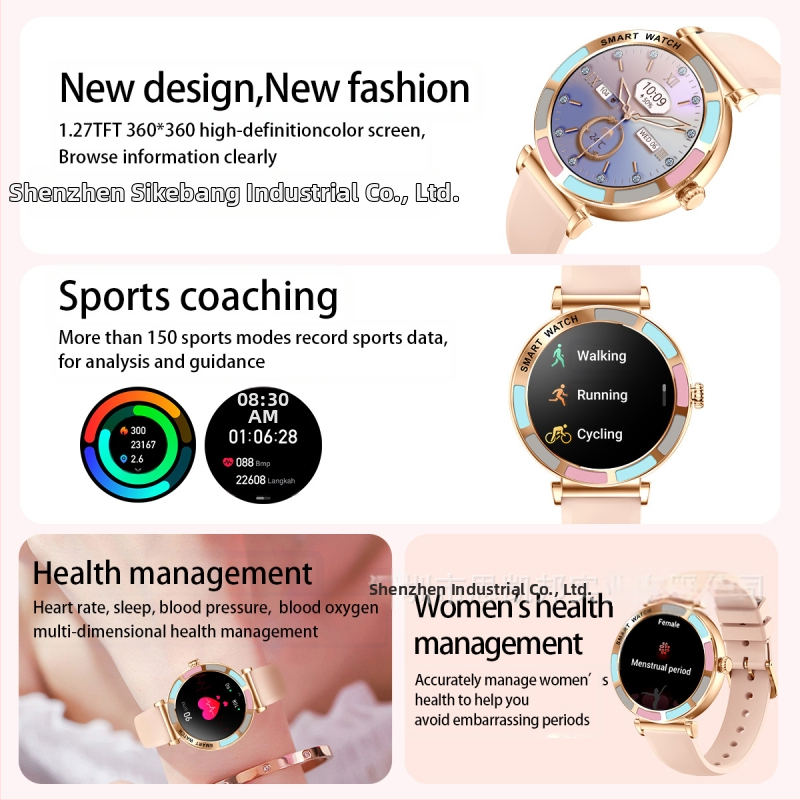 Cezhraničné inteligentné hodinky H20 pre ženy, doplnky pre zdravie, volanie, monitorovanie fyziologického cyklu žien, hodinky na nosenie