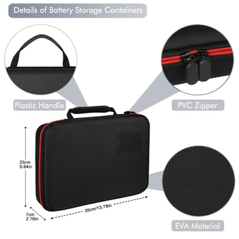 Kõva kestaga EVA akupakk mahutab 199 auku AA AAA CD 9V patareide hoiukarp EVA meetri komplekt