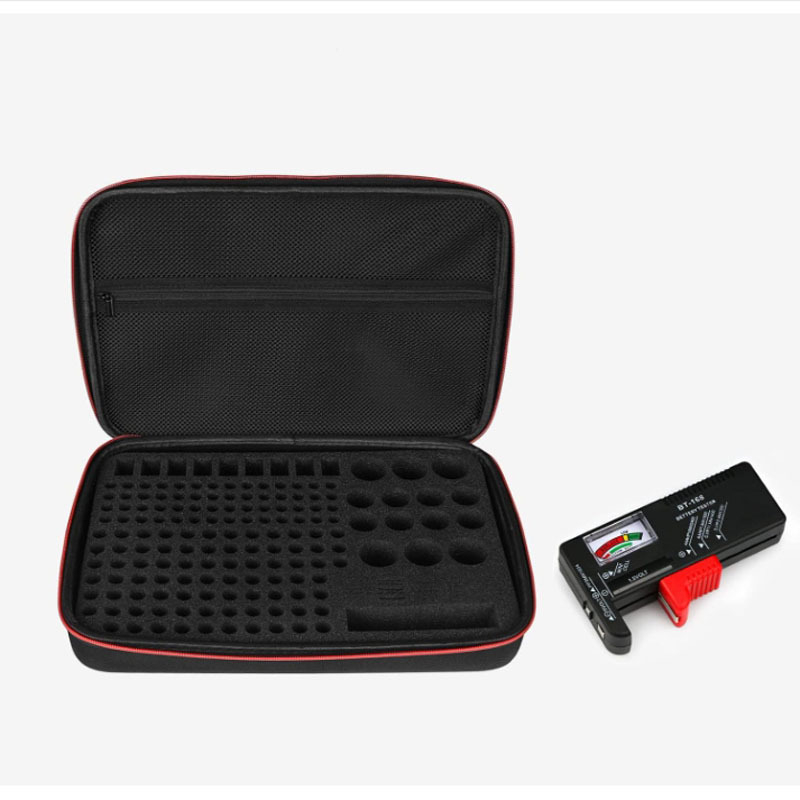 Kõva kestaga EVA akupakk mahutab 199 auku AA AAA CD 9V patareide hoiukarp EVA meetri komplekt
