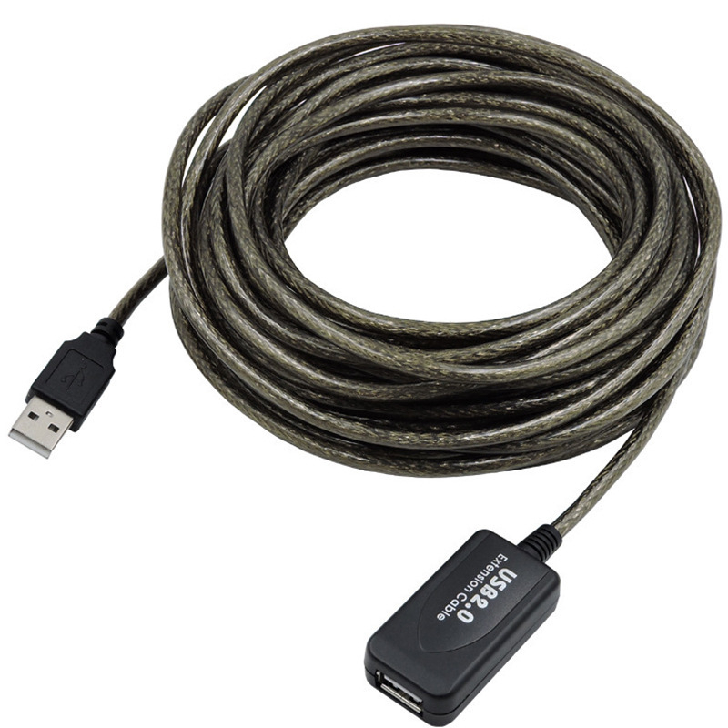USB2.0 pikenduskaabel 5,1 m 15 m USB isas-naissoost signaalivõimendi kiibiga andmeside pikenduskaabel