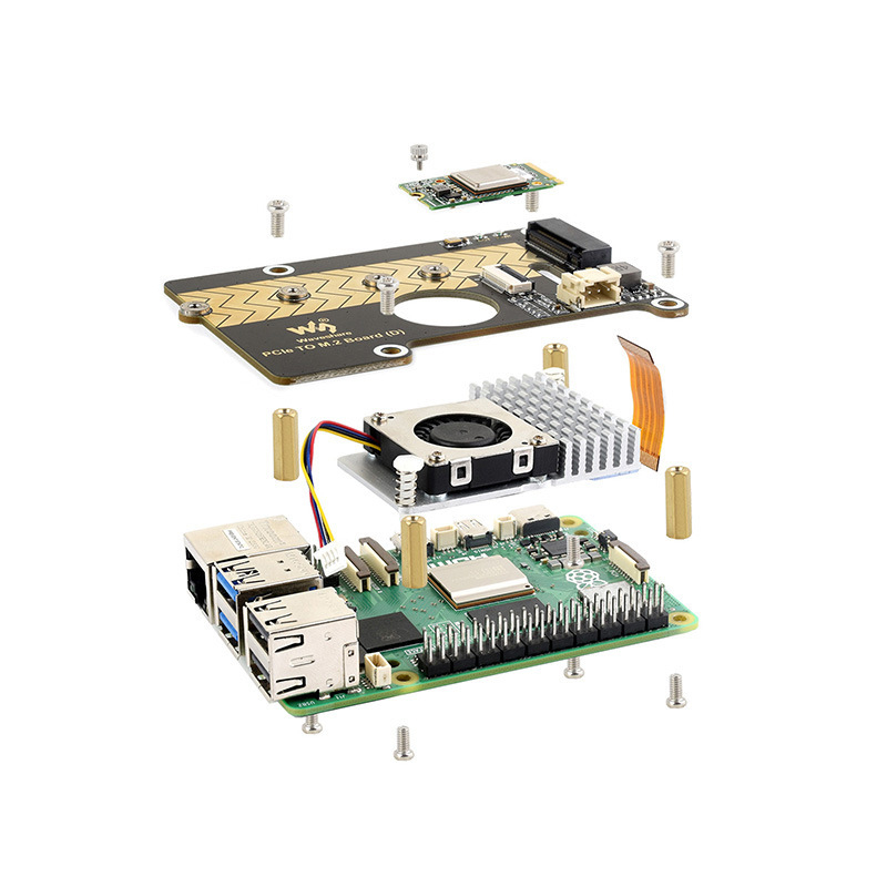 Weixue Raspberry Pi 5 Pcie платка за разширение на твърд диск 8Gbps високоскоростно четене и запис M.2 интерфейс Nvme твърд диск