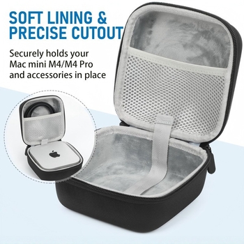 Sobib Apple Mac Mini M4 kosmeetikakotile, miniarvuti hostile, kaasaskantavale kaitseümbrisele, kõva kestaga Eva hoiukarbile