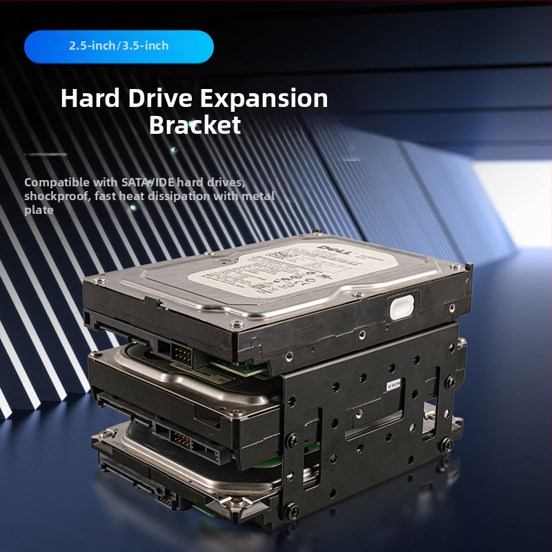 Скоба за разширение на 3,5-инчов твърд диск SATA/IDE, универсална удароустойчива метална скоба с куха метална конструкция, предпазваща от изпускане и разсейване на топлината
