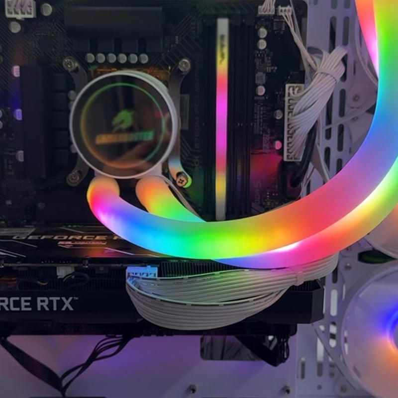 Nulles grāda CPU ūdens dzesēšanas caurule Argb Dievišķās gaismas sinhronizācija Dekoratīva perspektīva Šasijas simfonija Ūdens dzesēšana Neona caurule