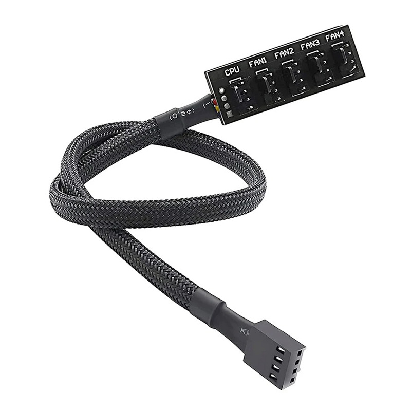 4-pin temperatuuri juhtimise liidese pikendusliin ühe-viie PWM-paketi juhtmetüüpi arvuti ventilaatori jaotur