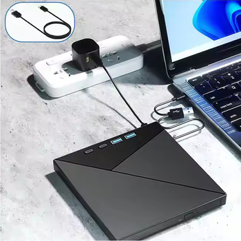 Unitate optică externă multifuncțională șapte într-unul, scriere USB tip C, hub DVD mobil pentru laptop