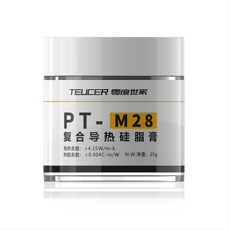Силиконова грес PT-M28 за разсейване на топлината, семейство Zero Degree, 25g, силикон за разсейване на топлината за настолен компютър, лаптоп, графична карта, графичен процесор, чип