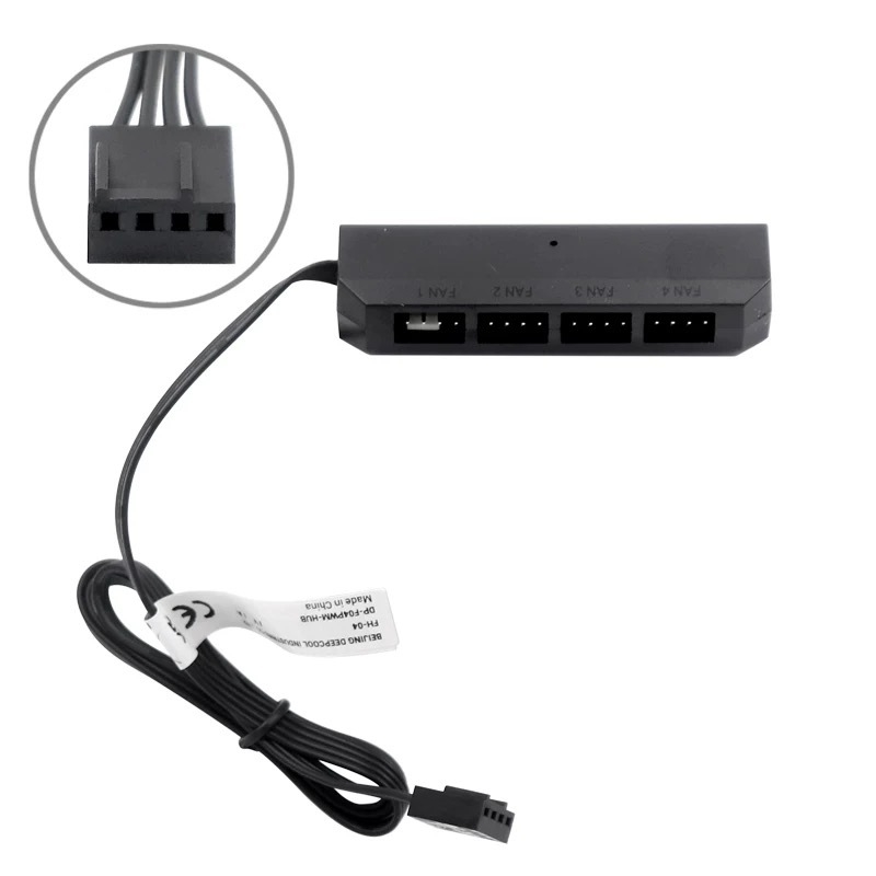 Kyushu FAN FH-04 FAN HUB 4PIN PWM 4 bitu FAN HUB var atbalstīt mātesplates sinhronizāciju