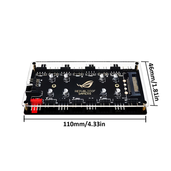 Piiriülene kuum toode: 5V 3-pin üks-kaheksa šassiiventilaatori jaotur, Argb Divine Light sünkroniseerimise kaks-ühes kontroller