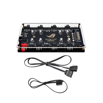 Piiriülene kuum toode: 5V 3-pin üks-kaheksa šassiiventilaatori jaotur, Argb Divine Light sünkroniseerimise kaks-ühes kontroller