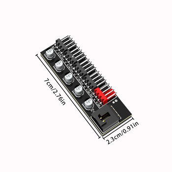 Šassiiventilaatori PWM temperatuuri reguleerimine Sub-5 jaotur lauaarvuti emaplaadile väike 4-pin dokkimisjaam JAOTURI jaotur