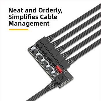 Šassiiventilaatori PWM temperatuuri reguleerimine Sub-5 jaotur lauaarvuti emaplaadile väike 4-pin dokkimisjaam JAOTURI jaotur