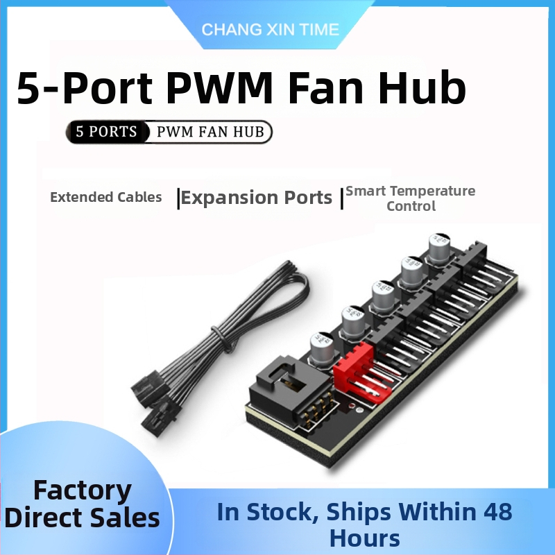 Šassiiventilaatori PWM temperatuuri reguleerimine Sub-5 jaotur lauaarvuti emaplaadile väike 4-pin dokkimisjaam JAOTURI jaotur