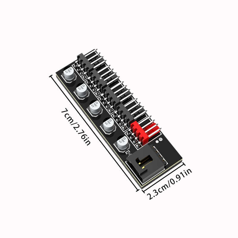 Šassiiventilaatori PWM temperatuuri reguleerimine Sub-5 jaotur lauaarvuti emaplaadile väike 4-pin dokkimisjaam JAOTURI jaotur