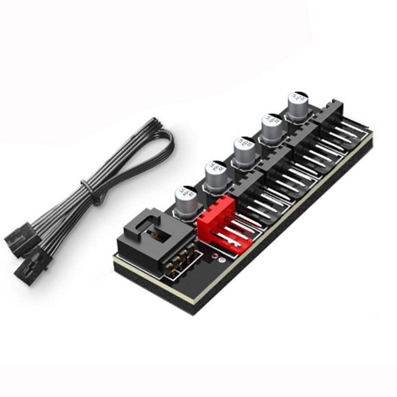 Šassiiventilaatori PWM temperatuuri reguleerimine Sub-5 jaotur lauaarvuti emaplaadile väike 4-pin dokkimisjaam JAOTURI jaotur